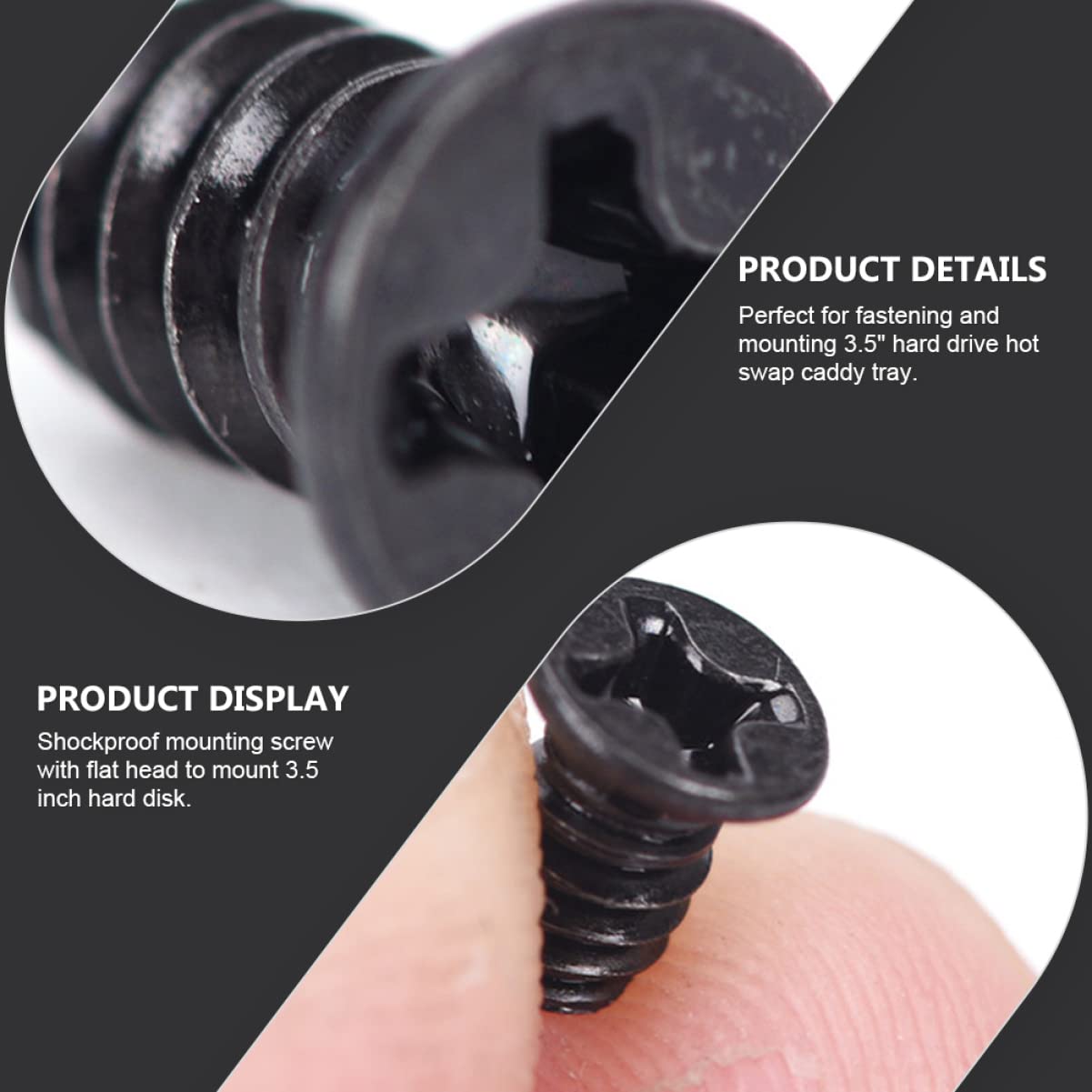 Mobestech 200 PCS HDD Screws Kit - Computer Case Hard Drive Screws, Metal PC Screws for HDD & SSD Installation - Perfect for PC Building, Laptop Repair, and Computer Hardware Upgrades