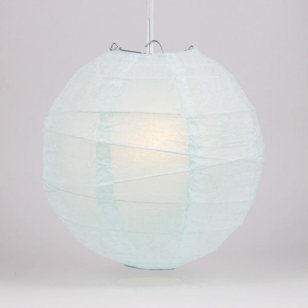 20 Pack Blue Round Paper Lanterns for Wedding & Party Decorations - Chinese Style Hanging Ribbed Lanterns - Perfect for Indoor/Outdoor Events, Home Decor, and Festival Celebrations