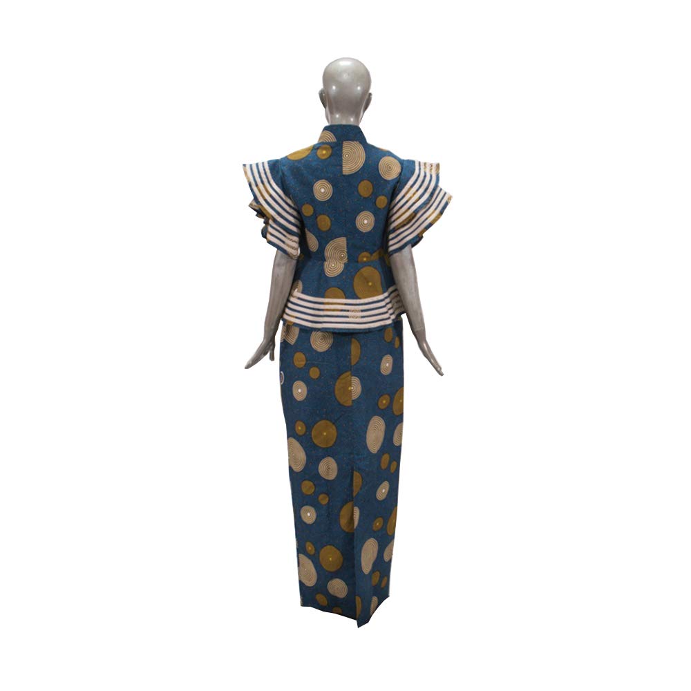 Stylish African Dashiki Dress & Skirt Set for Women | Ankara Print Bazin Riche Zipper Top | Perfect for Parties, Weddings & Cultural Events