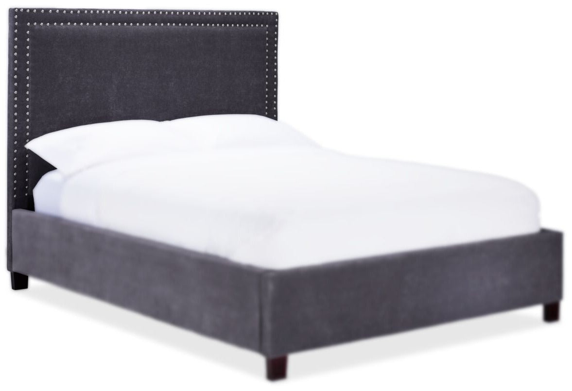 Chloe Twin Headboard Charcoal - Upholstered Bed Headboard for Kids & Teens - Perfect for Bedroom Decor & Cozy Reading Nook