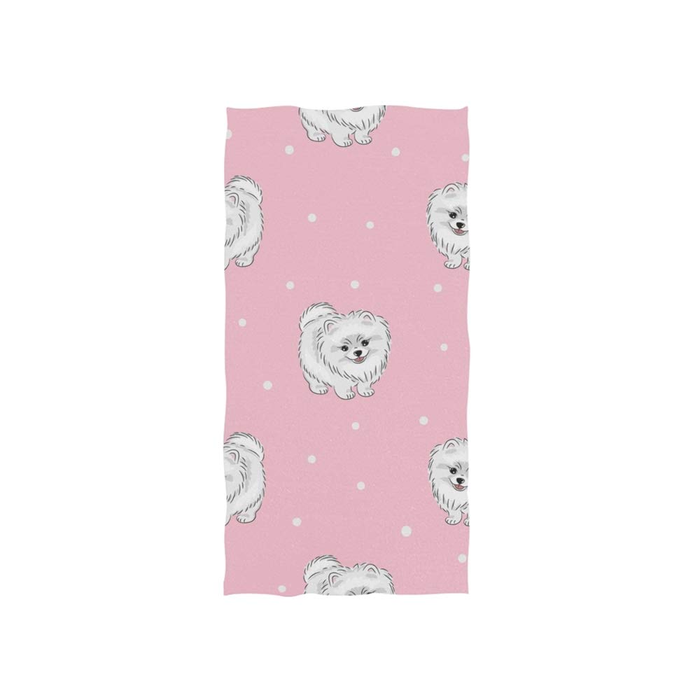 Premium White Pomeranian Dog Hand Towel - Soft Washcloth & Bath Towel for Face, Gym, Hotel & Spa - Perfect for Pet Lovers, Home Decor & Luxury Bath Accessories - Great for Gifts, Bathroom Essentials & Dog Lover Presents