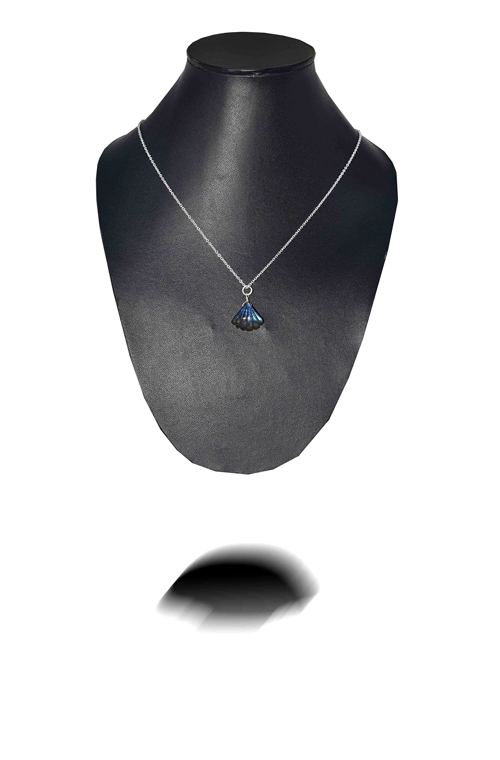 Labradorite Shell Necklace - Healing Gemstone Jewelry Gift for Women | Birthday & Spiritual Use