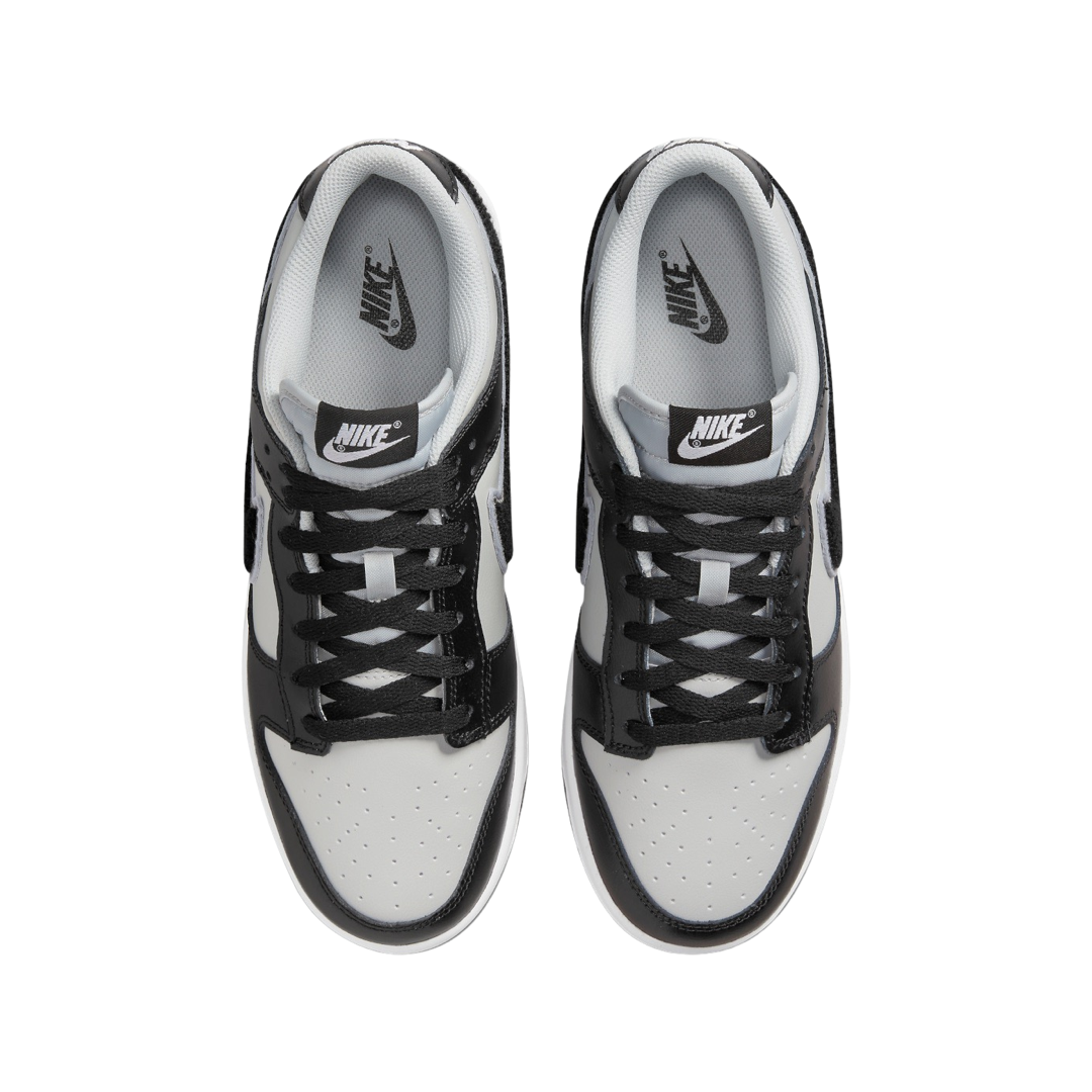 Nike Dunk Low Chenille Swoosh Sneakers - Black Grey White Colorway - Perfect for Streetwear & Casual Outfits