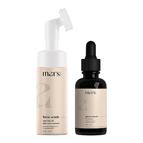 GHC Tea Tree Foaming Face Wash 120ml & Vitamin C Brightening Serum 30ml Set - Hydrating, Acne Control, Oil-Free Deep Cleansing for Clear Skin | Daily Skincare Routine for Oily & Combination Skin Types
