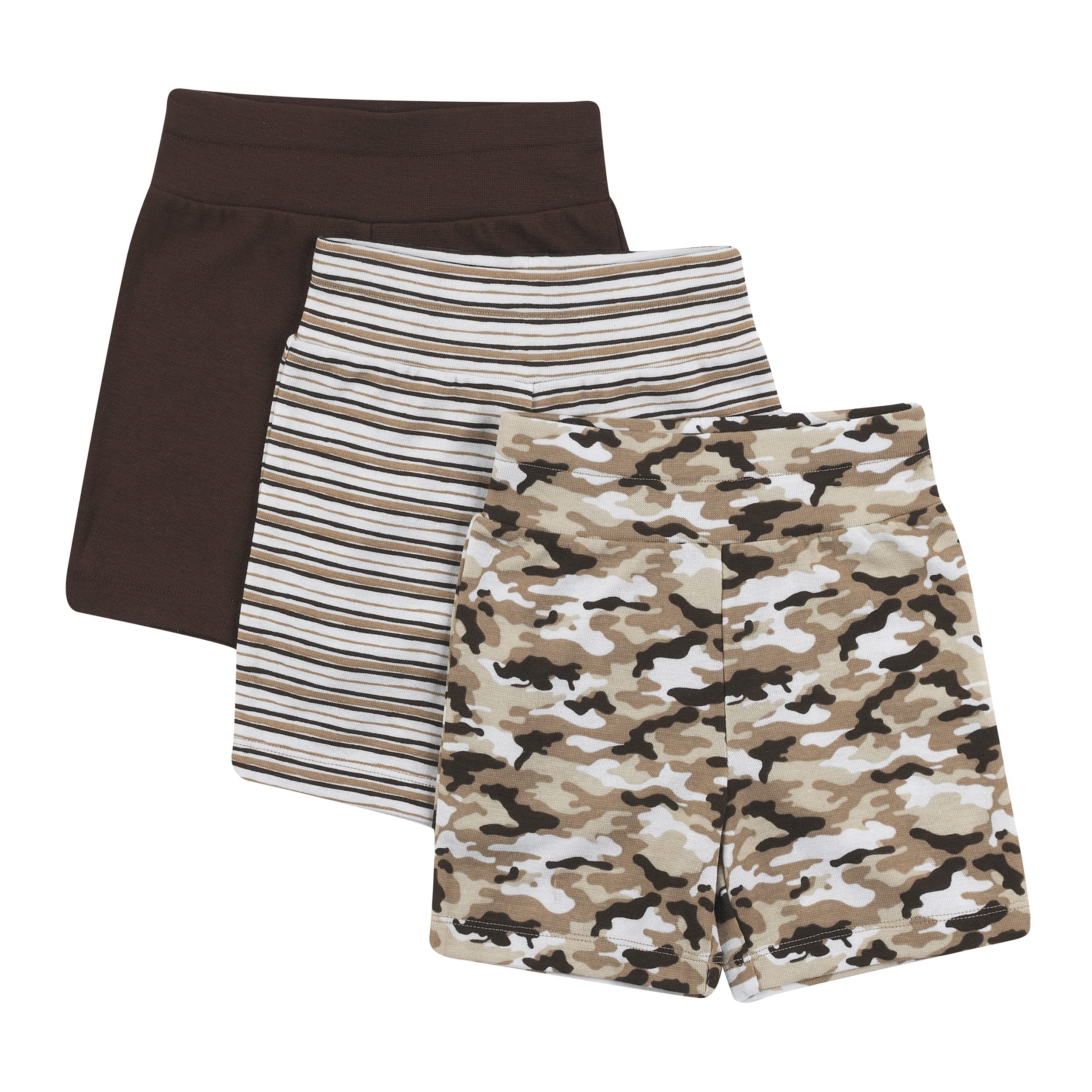 Hanes Unisex Baby Shorts 3-Pack - Ultimate Soft Flexy Knit Toddler Short Pants for Boys & Girls - Perfect for Playtime, Daycare & Summer Outfits