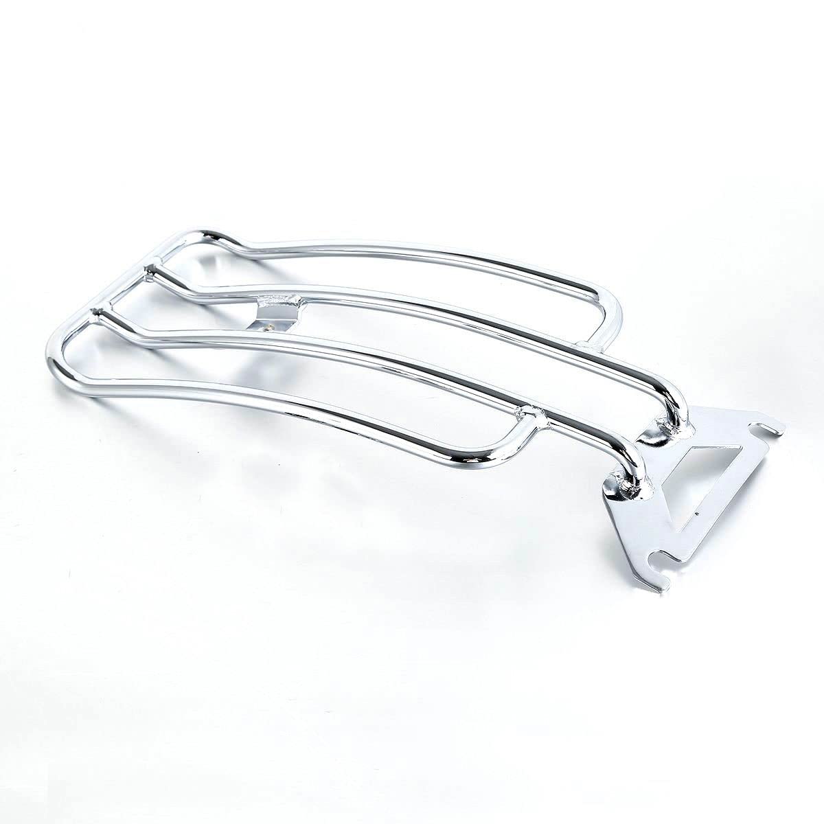 Chrome Solo Seat Luggage Rack for Harley Davidson Touring Road King FLHR (1997-2022) | Heavy-Duty Motorcycle Storage | Perfect for Long Rides & Road Trips