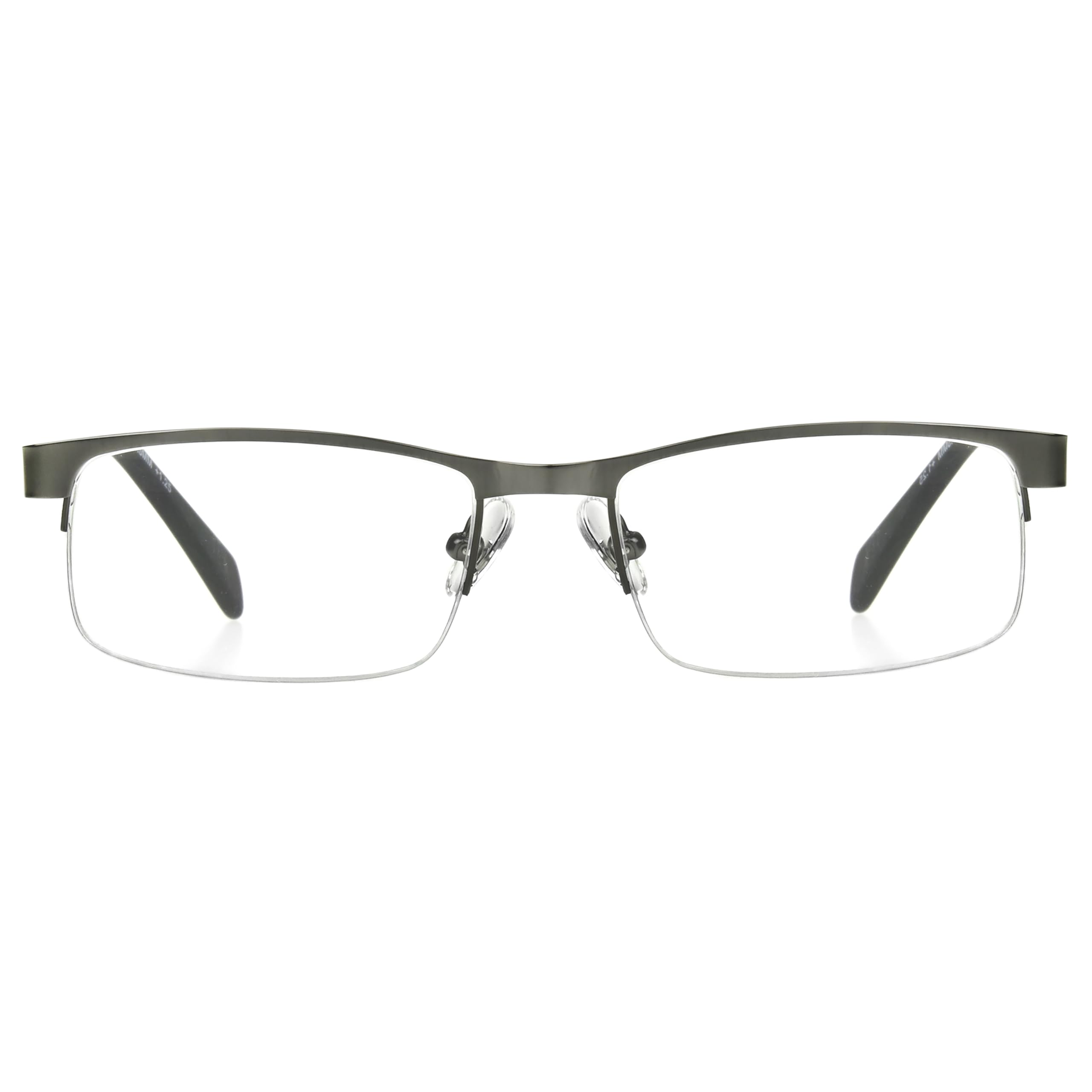 Foster Grant Men's Lamar Square Reading Glasses +1.00 to +4.00 Strength - Classic Retro Style for Reading, Working & Computer Use - Lightweight Metal Frame with Spring Hinges - Perfect Gift for Dad & Grandfather