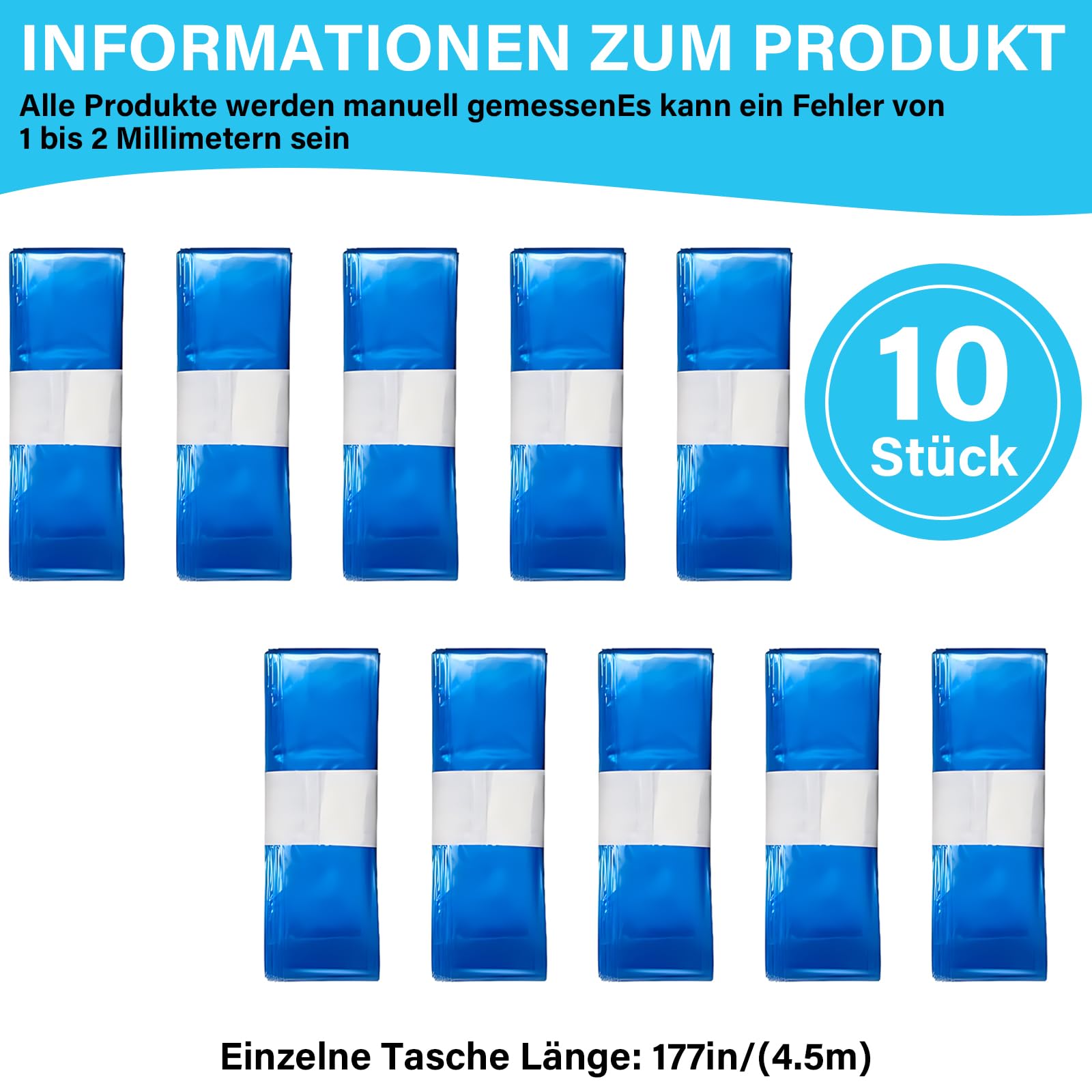 10 Pack Antibacterial Multi-Layer Diaper Pail Refills - Odor Control & Leak Proof, Compatible with Tommee Tippee Sangenic Tec - Perfect for Nursery, Baby Room & Diaper Changing Stations