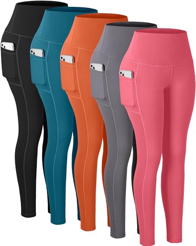 5 Packs -Black/Gray/Orange/Coral Pink/Blue