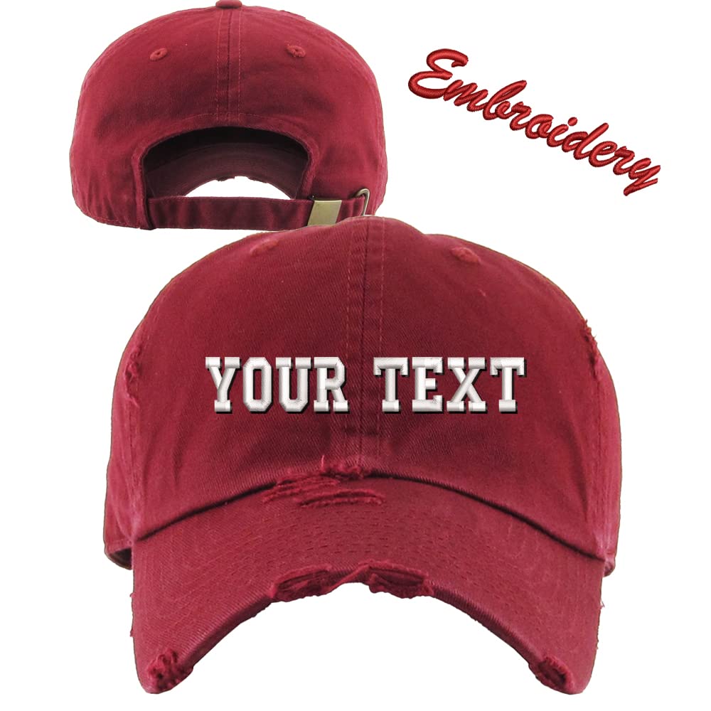 Distressed Baseball Cap KB4005 - Custom Embroidery & Monogram Hats for Men & Women | Personalized Caps for Sports, Fashion & Outdoor Activities