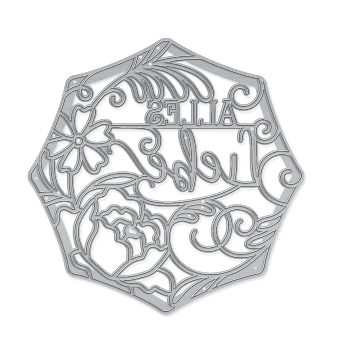 German Greetings Die-Cut Stencil Set - Alles Liebe Crafting Templates for Scrapbooking, Card Making & DIY Projects