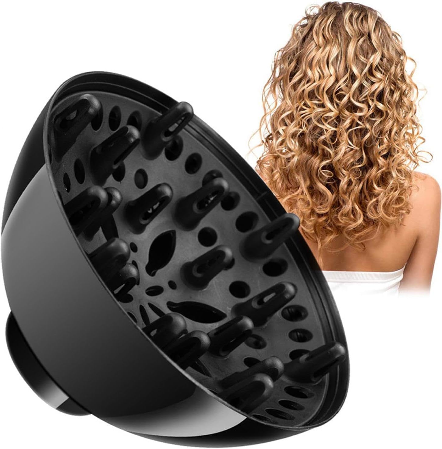 Universal Hair Diffuser Attachment for Curly Hair - Fits Most Hair Dryers, Enhances Natural Curls & Reduces Frizz - Perfect for Home Salon Styling & Travel Hair Care