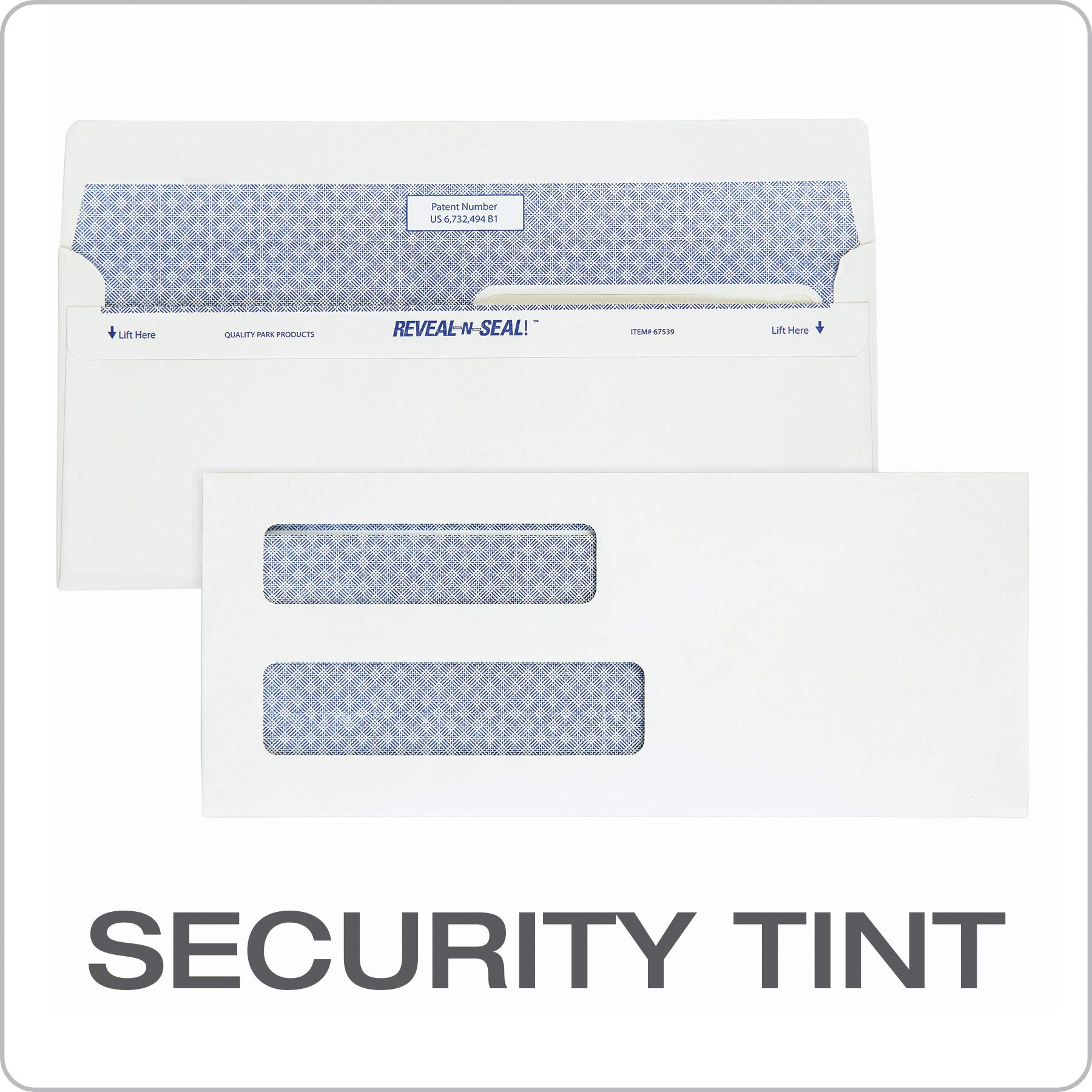 Premium #8 5/8 & #9 Double-Window Security Envelopes - Self Seal, 24 lb White (500/Box) - Ideal for Invoices, QuickBooks Statements & Business Mailings - 3-7/8 x 8-7/8 Inches