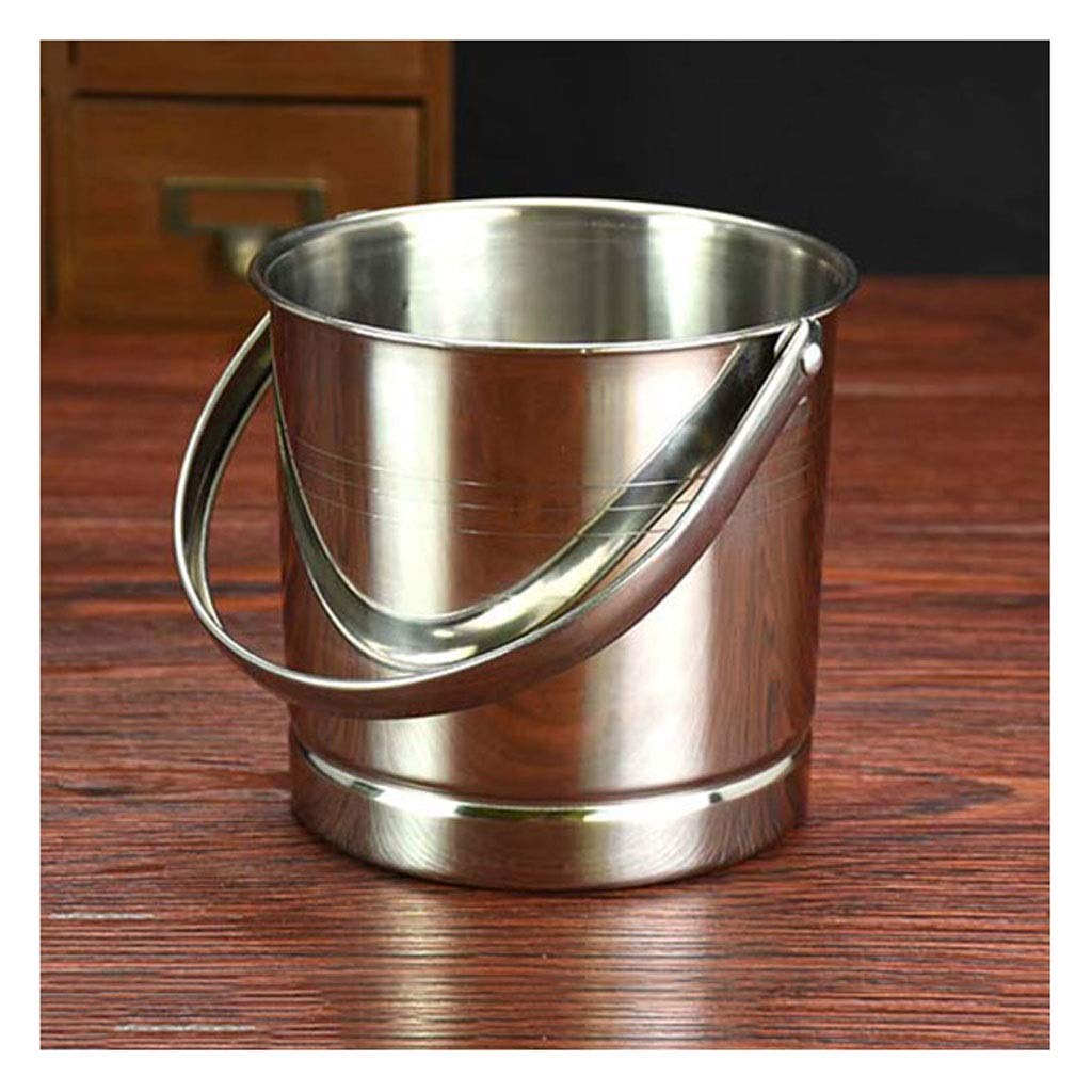 Stainless Steel Ice Bucket for Drinks & Beer - Portable Party, BBQ, Bar & Kitchen Tool - Silver Cooler for Beverage Storage & Chilling - Perfect for Outdoor Gatherings, Home Use & Entertaining