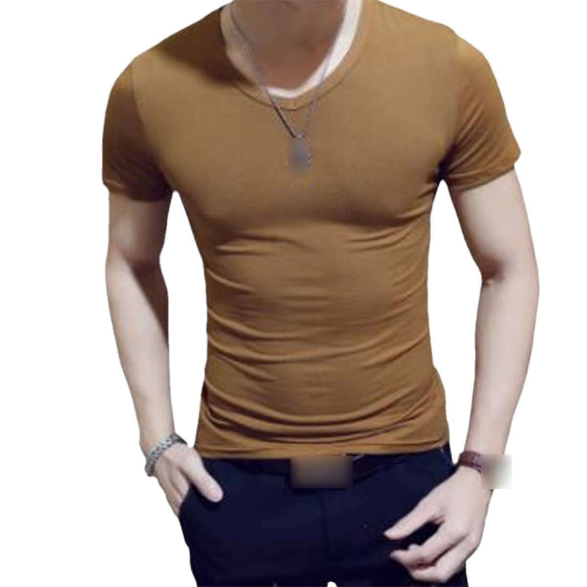Premium Men's White V-Neck T-Shirt - 100% Cotton Basic Tee, Soft Breathable Short Sleeve Shirt for Casual Wear, Summer Outfits & Layering | Perfect for Everyday, Gym, Work & Weekend Activities