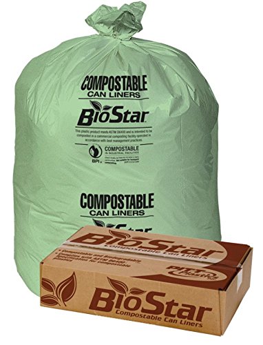BioStar Compostable Trash Bags - 100 Count, 33