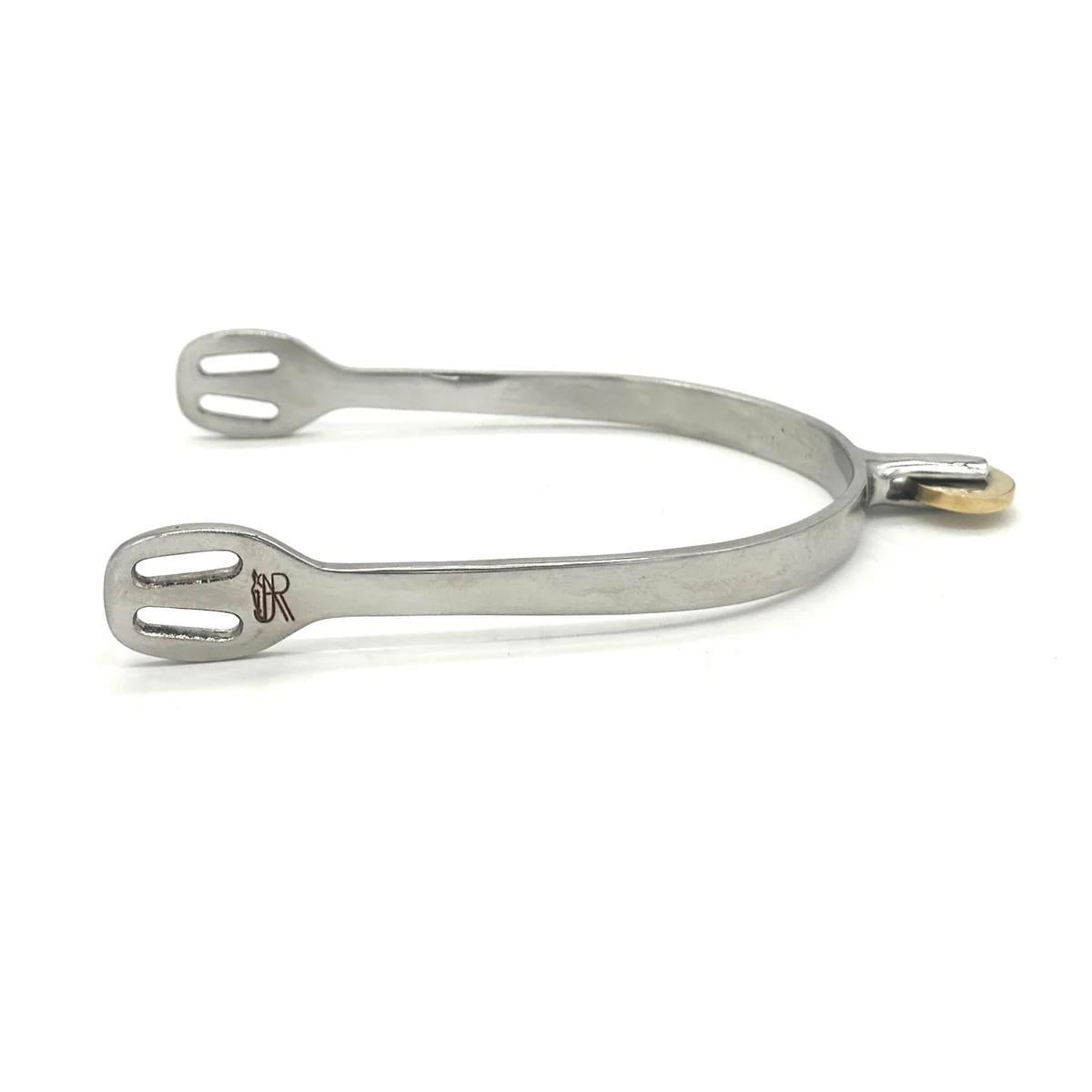AJR Smooth Rowel Spur Horizontal - Western Horse Riding Spurs for Cowboy Boots - Perfect for Equestrian Training and Ranch Work