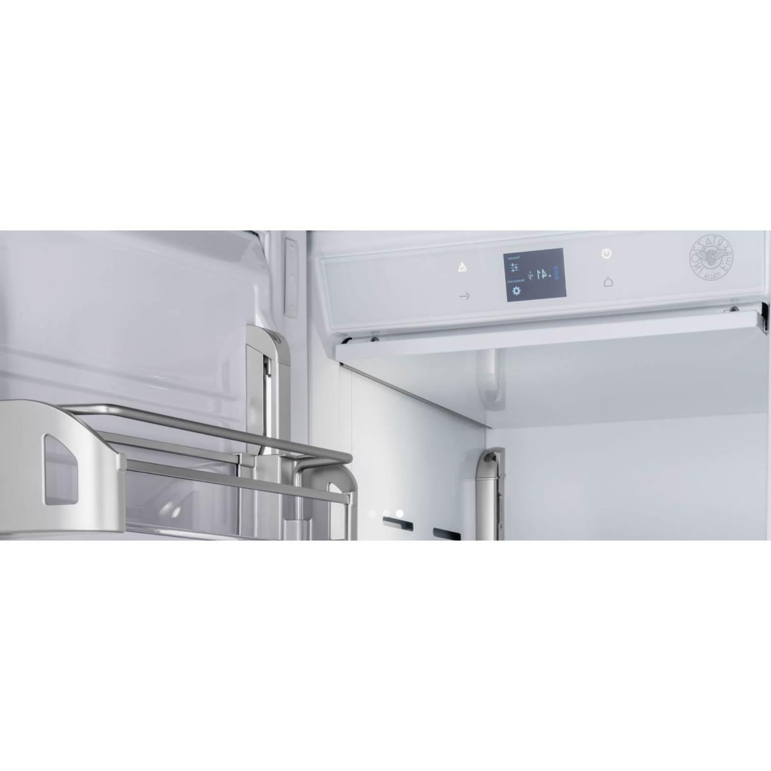 Bertazzoni 8.2 cu.ft. Upright Freezer with Built-in Ice Maker - Stainless Steel REF18FCIPIXL/23 - Perfect for Home, Restaurant & Commercial Kitchen Storage