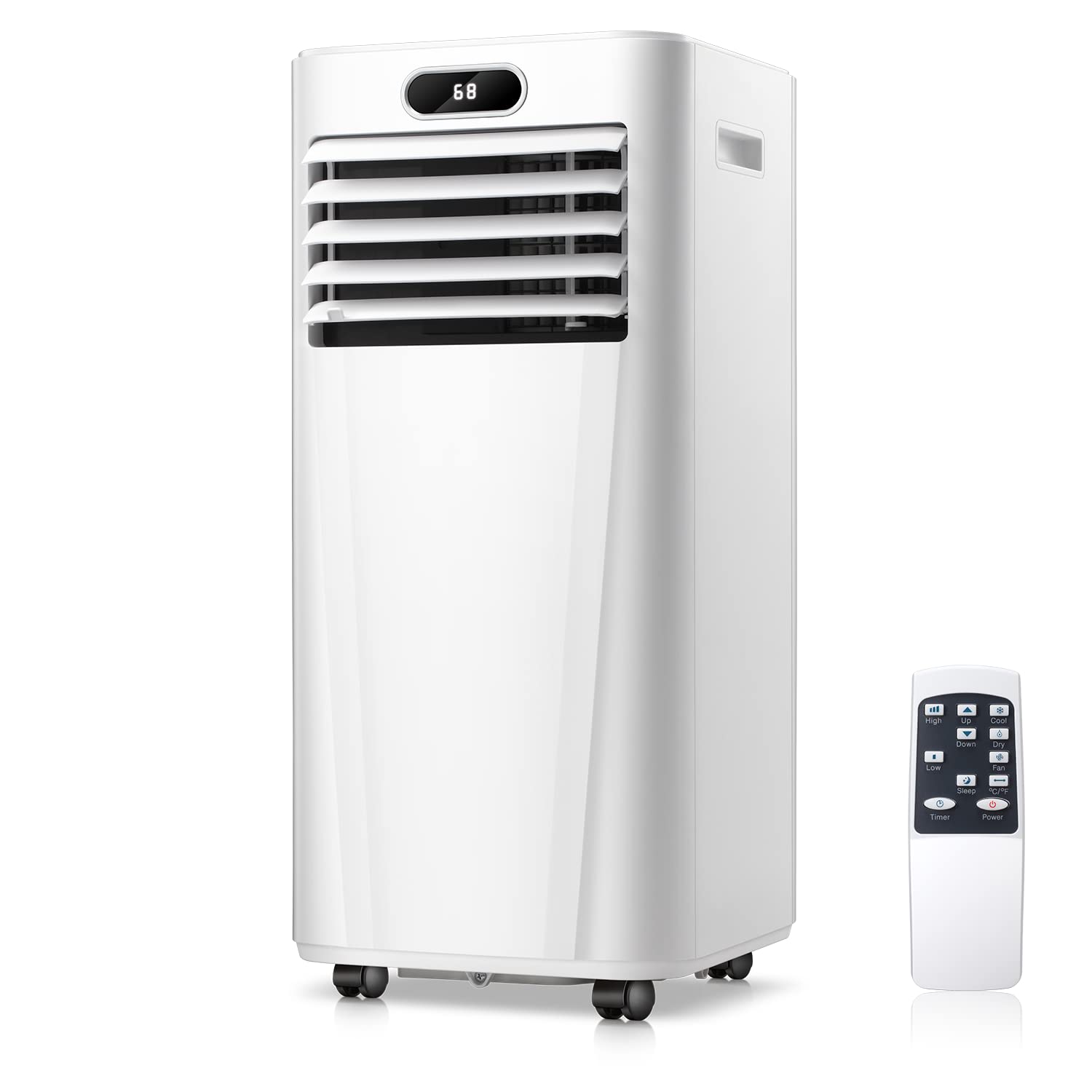 ZAFRO 10000 BTU Portable Air Conditioner with Remote Control - Cools Up to 400 Sq.Ft, 3-in-1 Cooling, Dehumidifier & Fan, Touch Screen Control - Perfect for Bedrooms, Living Rooms & Home Offices