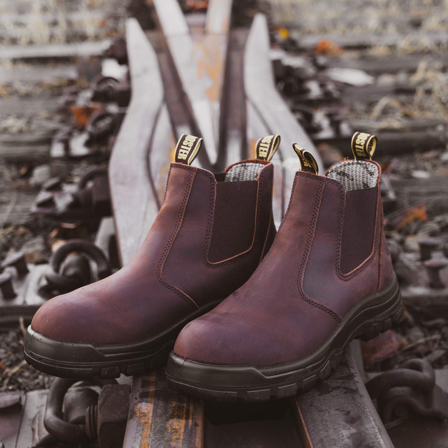 ROCKROOSTER Lumen Men's Slip On Work Boots - 6
