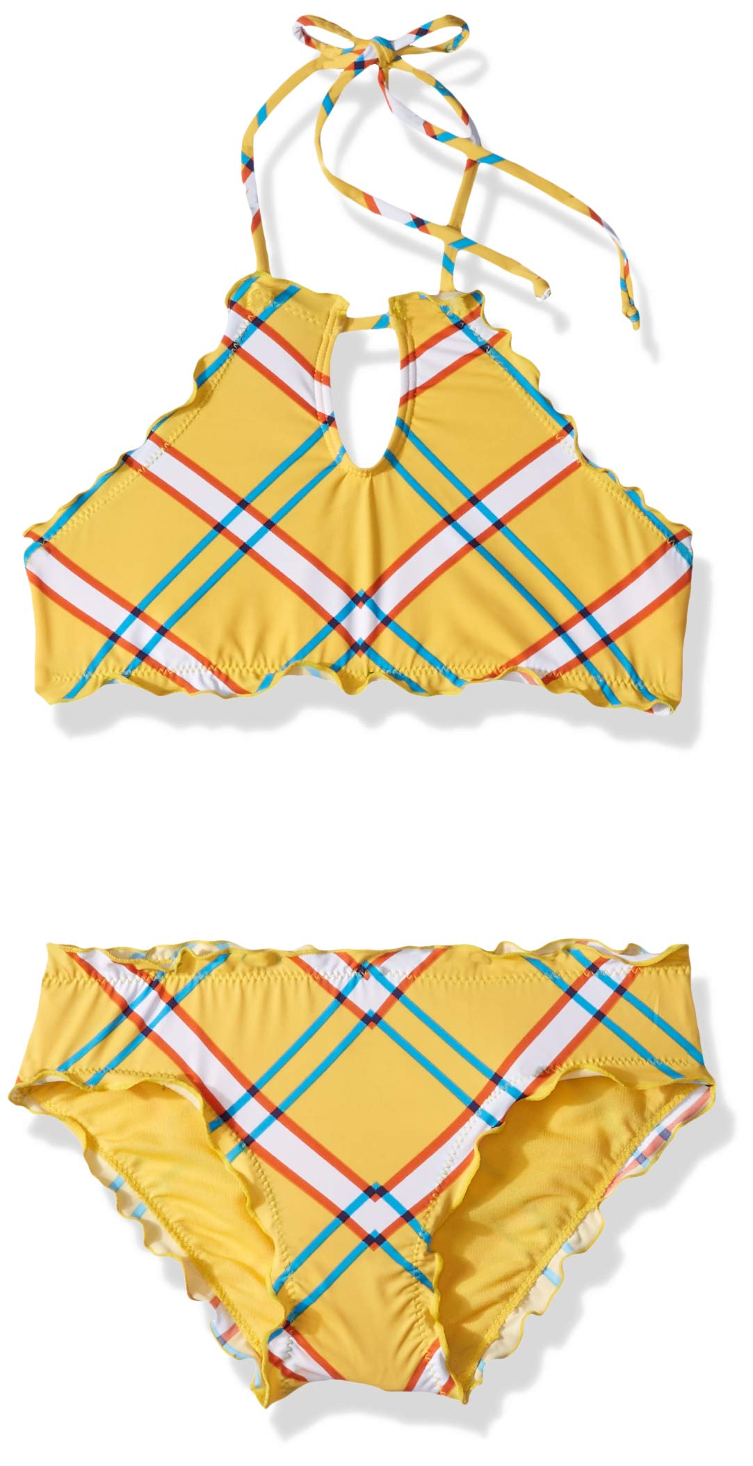 Hobie Girls High Neck Bikini Top & Hipster Bottom Swimsuit Set - Trendy Two Piece Bathing Suit for Women, Perfect for Beach, Pool & Summer Vacations