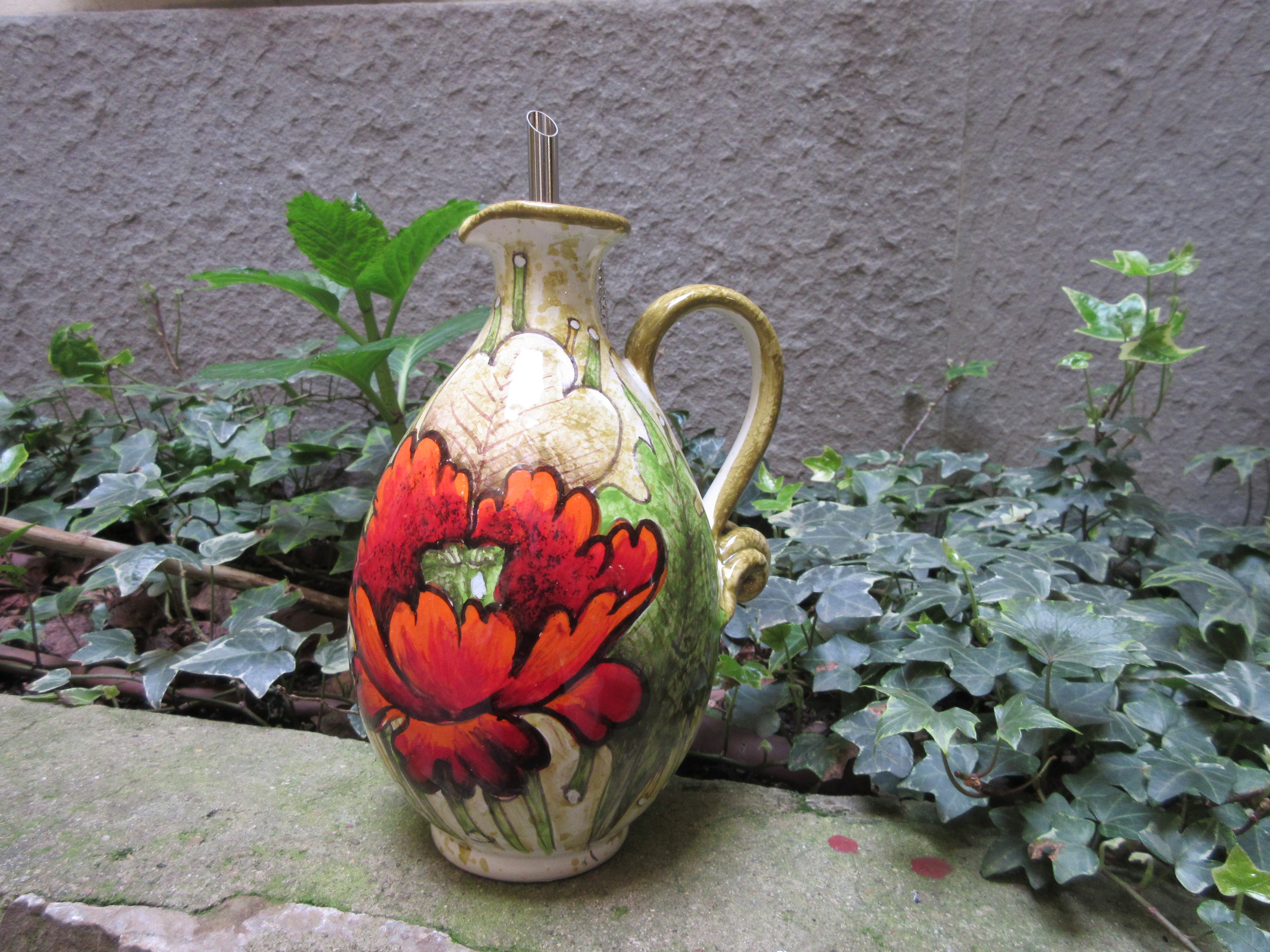 Ceramic Oil Dispenser - Elegant & Drip-Free Kitchen Essential for Cooking, Salad Dressing & Home Decor