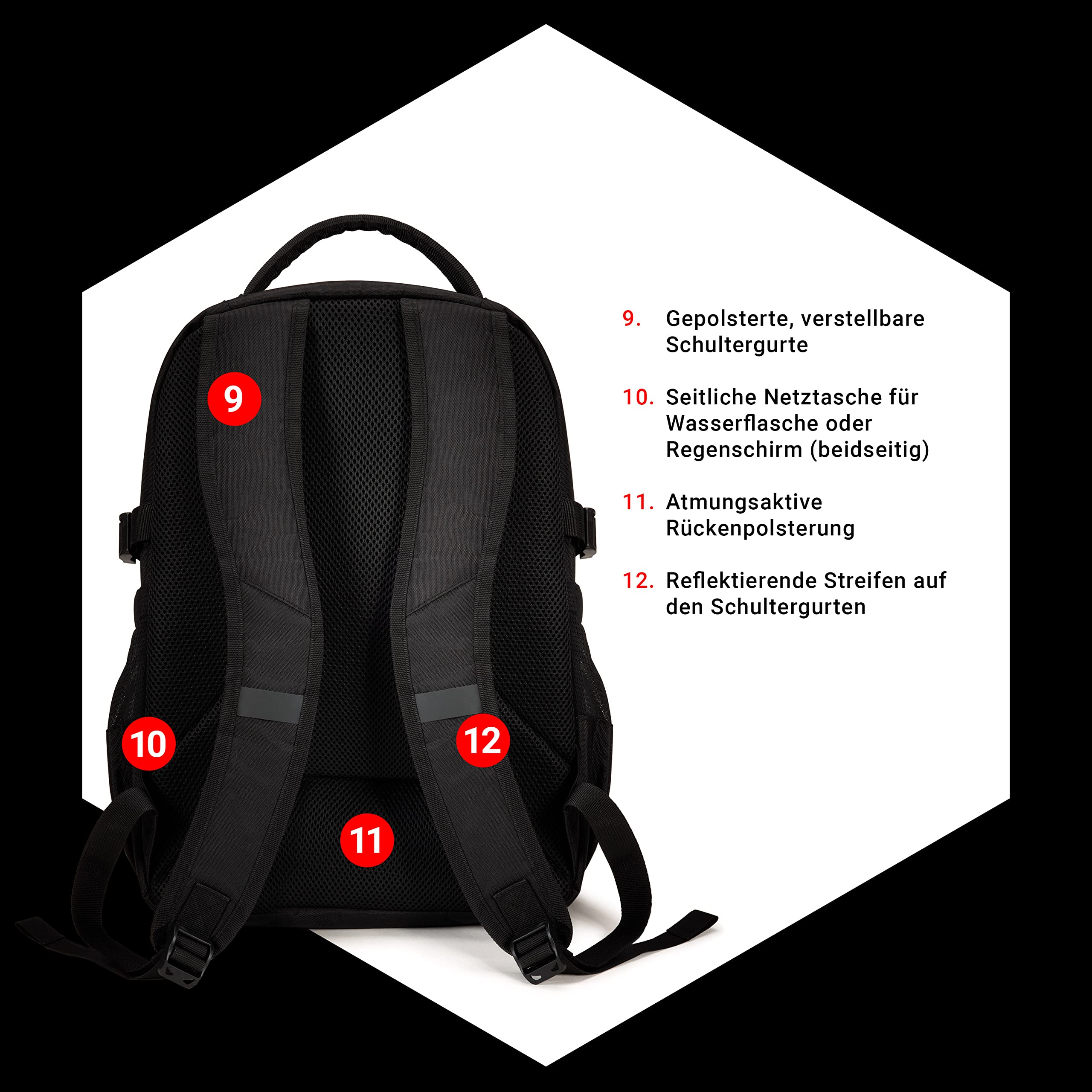 Caturix 15.6 Inch Casual Laptop Backpack for Men & Women - Lightweight Travel Backpack, Business Work Bag, College School Backpack - Perfect for Commuting, Office, Campus & Daily Use (Black)