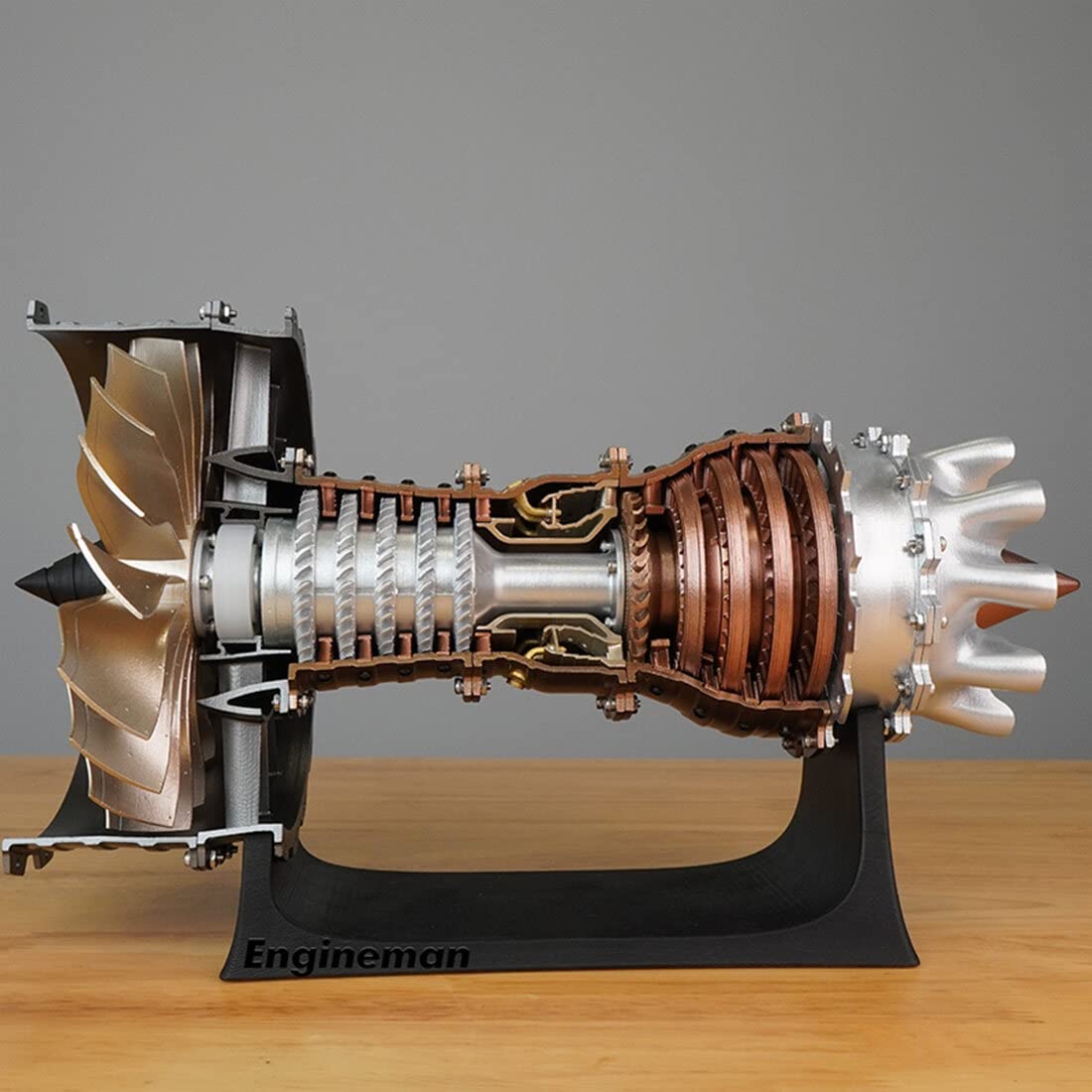 1/20 Trent 900 DIY Turbofan Engine Model Kit - 150+ Pieces Working Aircraft Engine Building Set for Adults, STEM Educational Science Project & Engineering Gift (Perfect for Aviation Enthusiasts, Classroom Demonstrations & Technology Experiments)