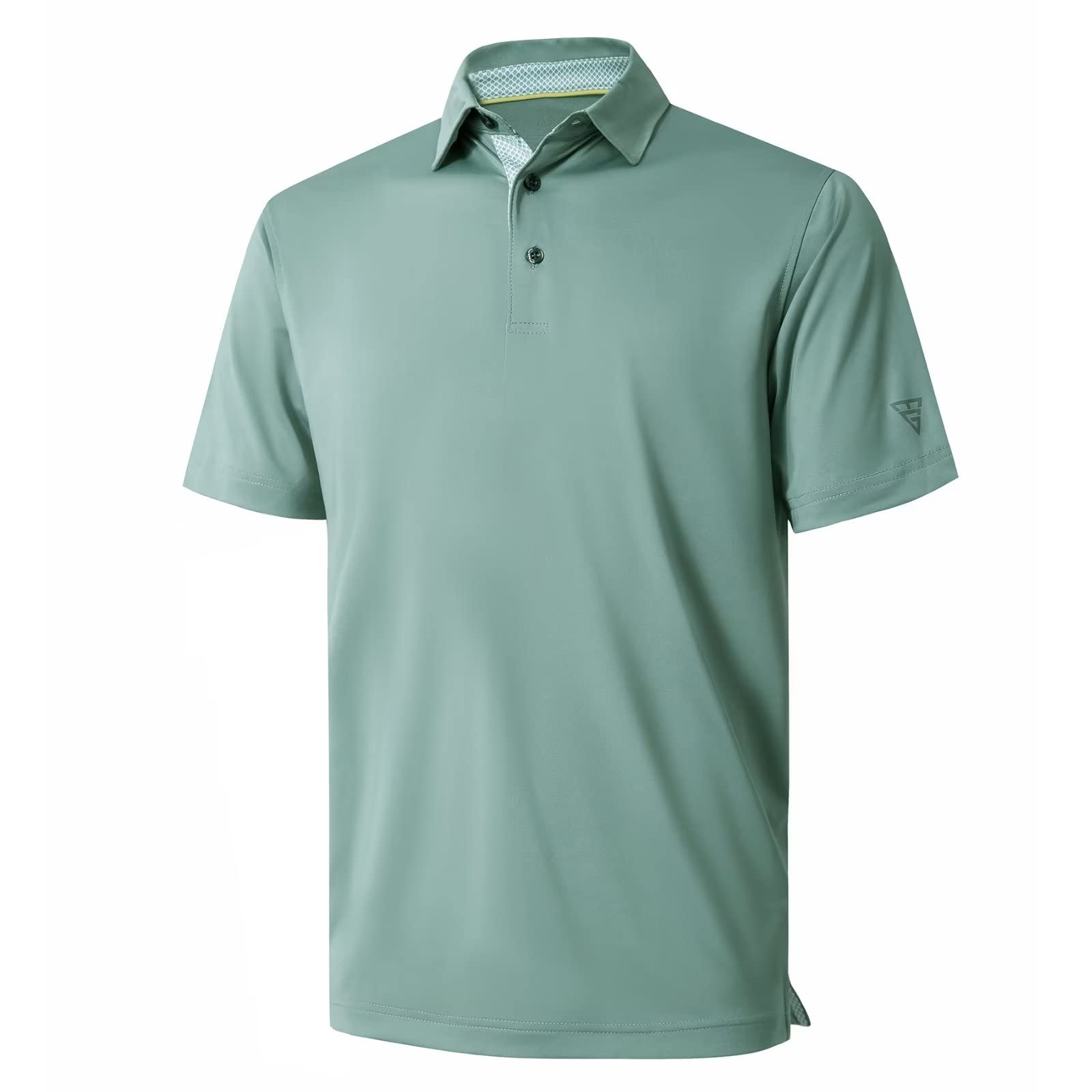 Men's Short Sleeve Polo Shirts - Moisture Wicking Performance Golf Shirt with Collar - Stylish Casual Solid Color Dry Fit Top for Work, Golf & Outdoor Activities