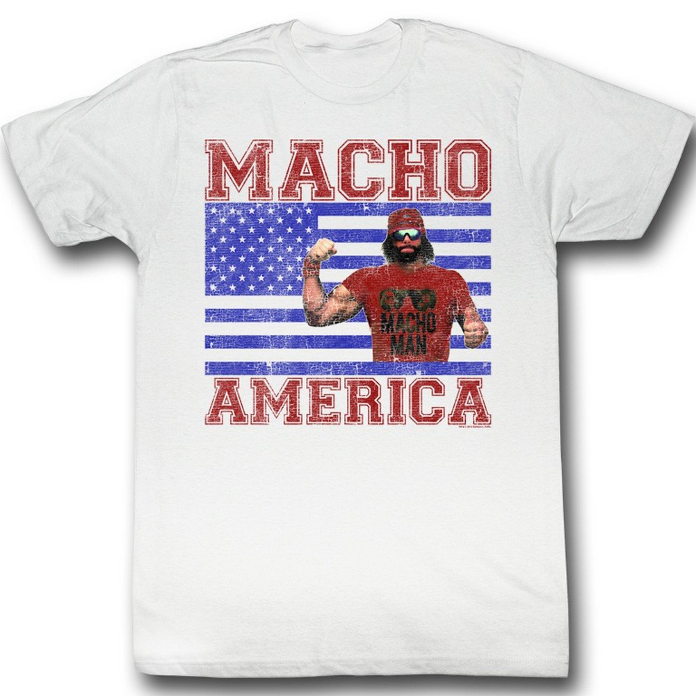 Macho America Patriotic T-Shirt for Men - Comfortable Cotton Tee for Casual Wear, Gym, and Outdoor Activities