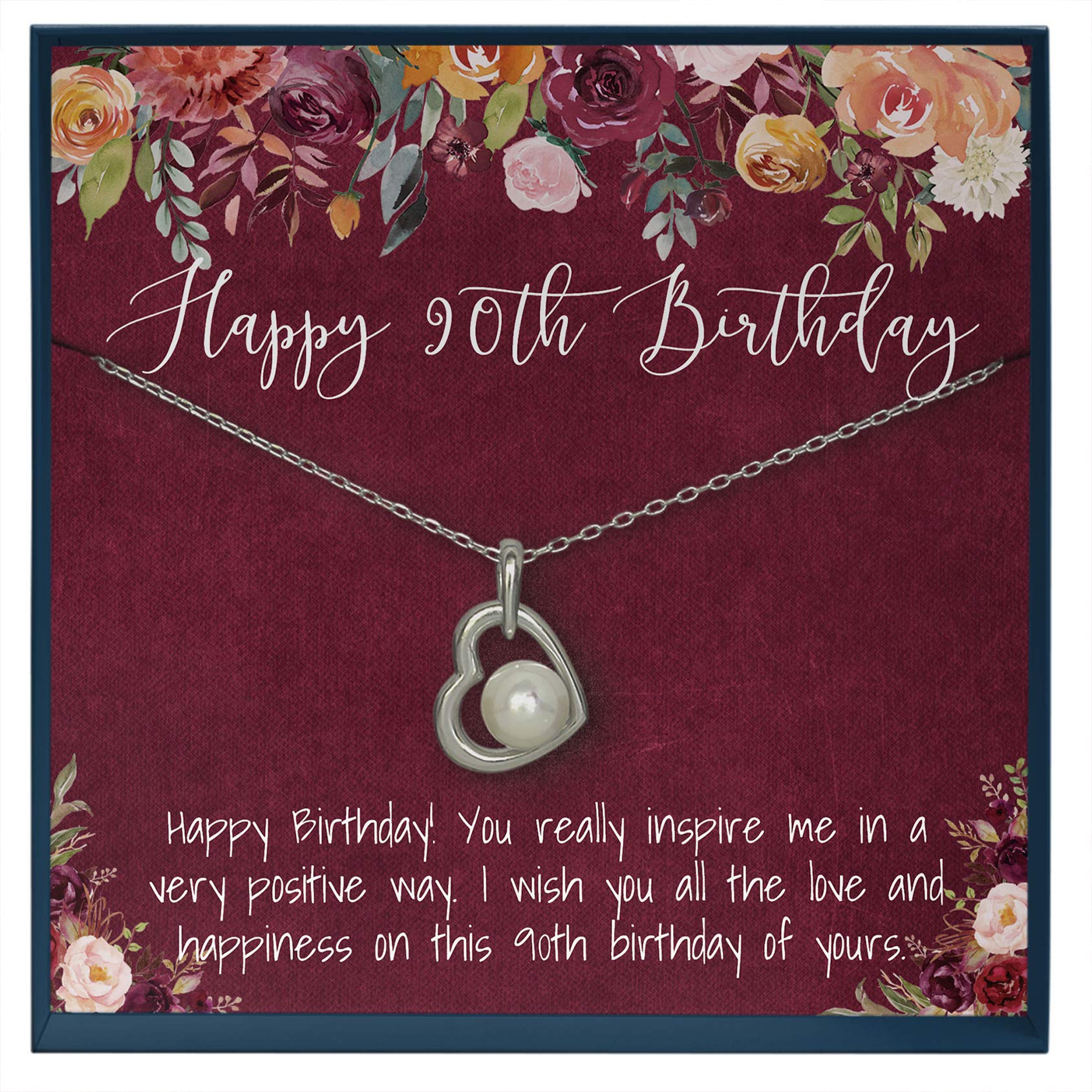 90th Birthday Necklace for Women - Elegant Jewelry Gift for Grandma, Aunt, or Friend - Perfect for Milestone Celebrations & Special Occasions