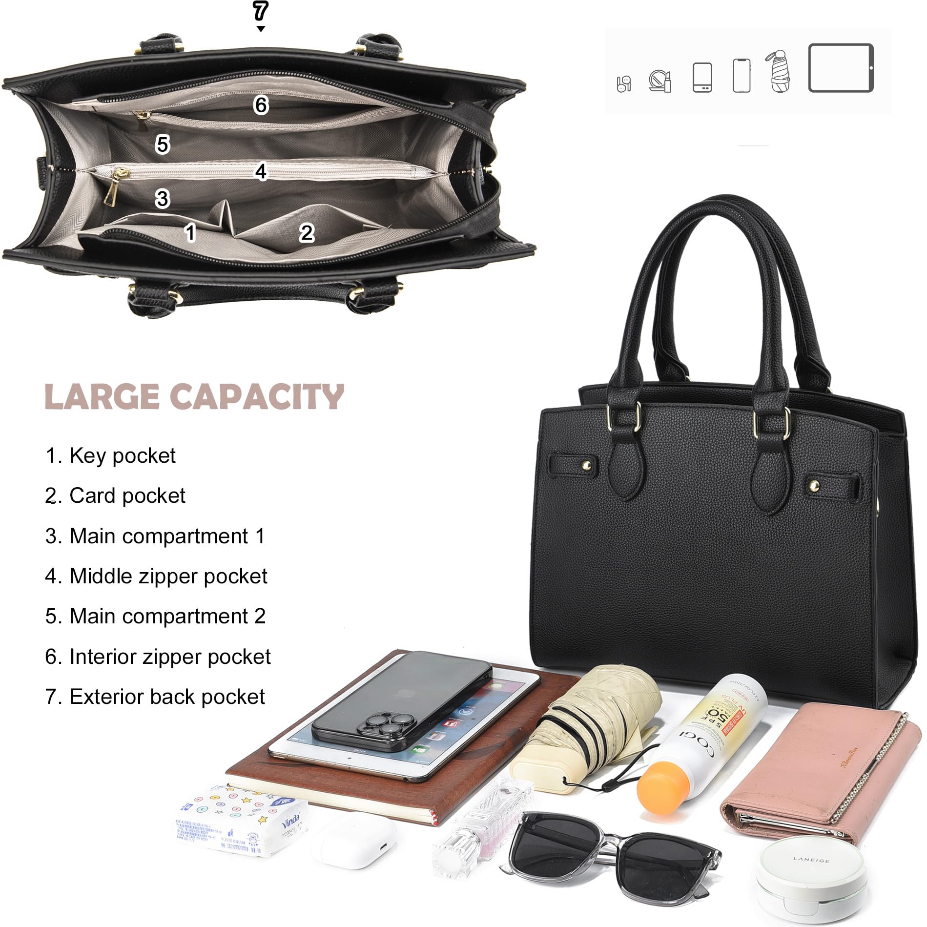 Stylish Women's Purses & Handbags - Fashion Satchel, Top Handle & Shoulder Tote Bags for Everyday Use, Work & Special Occasions