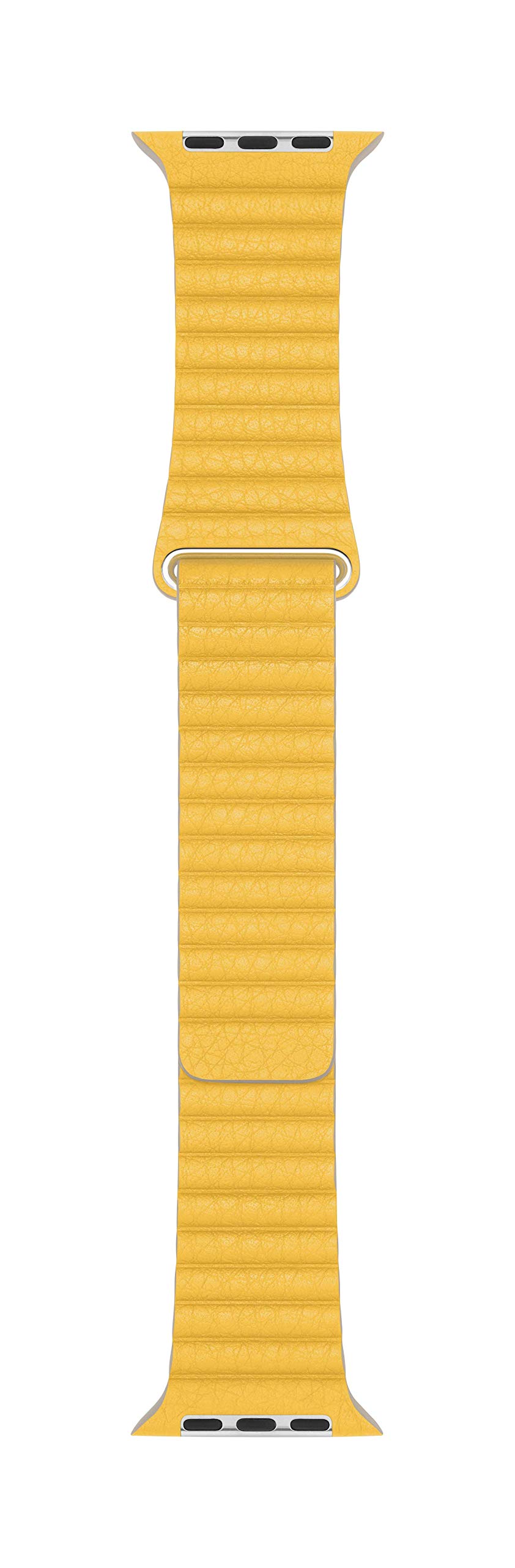 Premium Apple Watch Band 44mm - Genuine Leather Loop Strap in Meyer Lemon - Large Size - Compatible with Apple Watch Series 1-9 - Perfect for Workouts, Office & Casual Wear