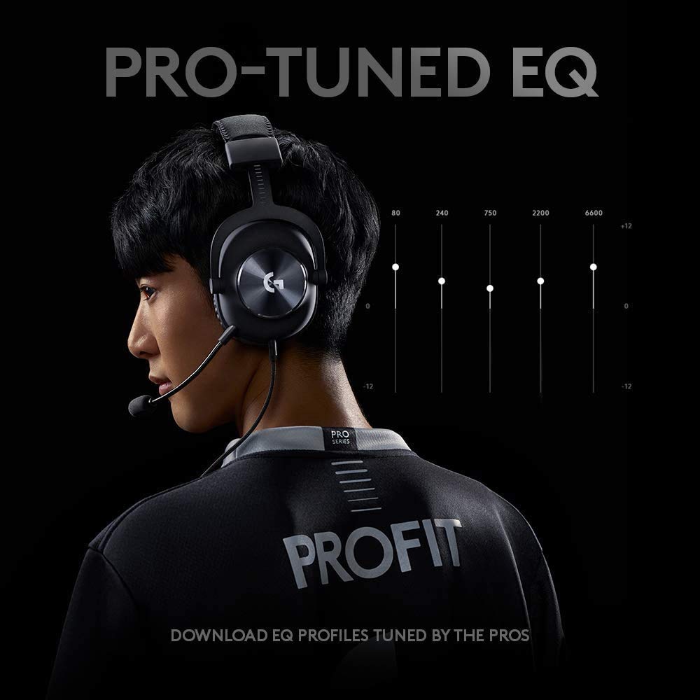 Logitech G Pro Gaming Headset - Noise Cancelling Mic, Memory Foam Ear Pads, Volume Control | PC, PS4, Xbox One Headphones | Perfect for Esports, Streaming & Online Gaming (Renewed) 981-000811