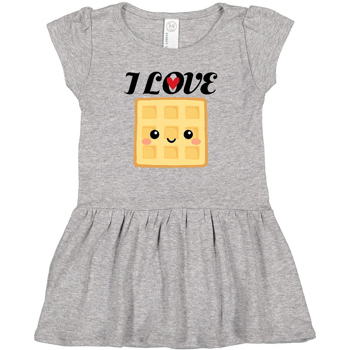 Inktastic Waffle Lover I Love Waffles Infant Baby Girl Dress - Cute Breakfast Themed Outfit for Holidays, Family Photos & Special Occasions
