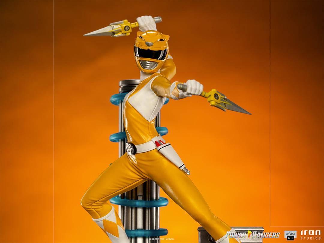 Iron Studios Power Rangers Yellow Ranger BDS Art Scale 1/10 Statue - Collectible Action Figure for Fans & Display in Home, Office, or Gaming Room