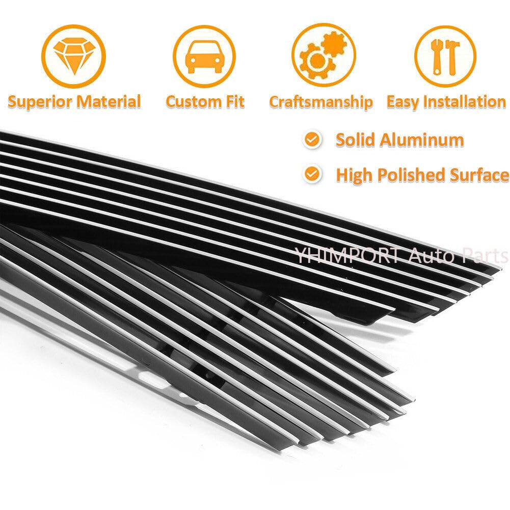2015-2018 Chevy Silverado 2500 HD 3500 HD & 2019 LTZ Chrome Front Billet Grille Insert - Polished Aluminum Replacement Grill for Enhanced Truck Appearance - Perfect for Off-Roading, Car Shows & Custom Upgrades