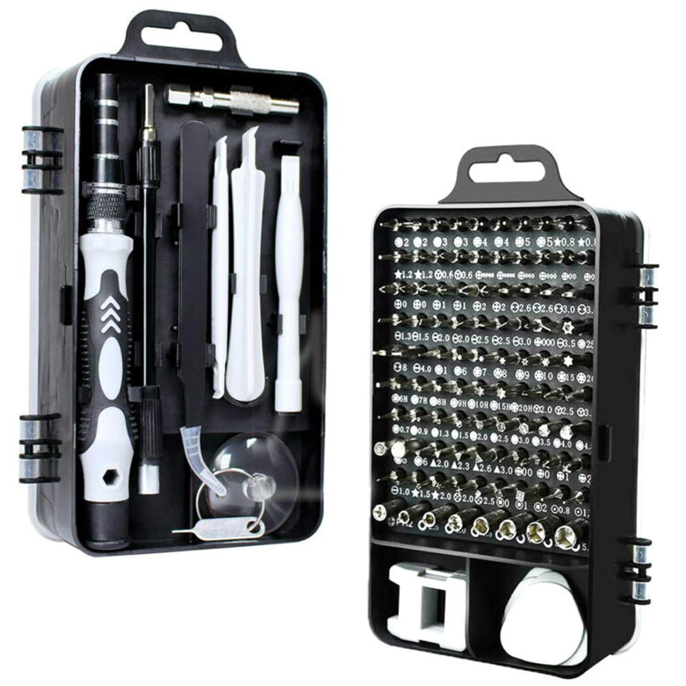 WHEEJE 115 in 1 Magnetic Precision Screwdriver Set for Computer, PC, Phone, Laptop Repair - Professional Electronics Repair Tool Kit with Durable Bits for Home & Office Use