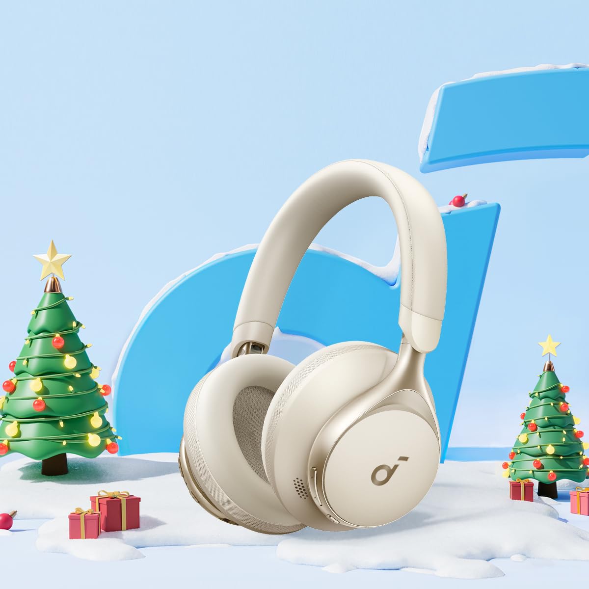 Soundcore by Anker Space One Active Noise Cancelling Headphones - 2X Stronger Voice Reduction, 40H ANC Playtime, Hi-Res Wireless Audio with LDAC, Bluetooth 5.3, App Control - Perfect for Travel, Work & Study
