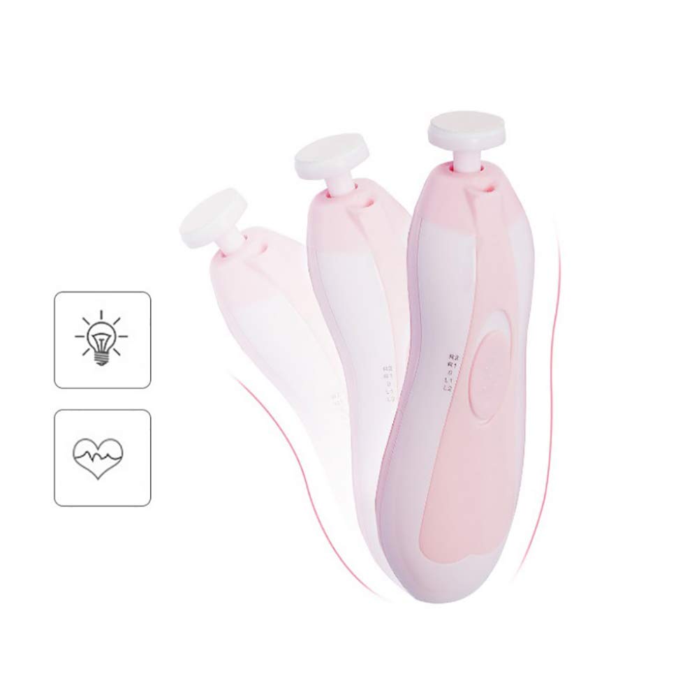 Electric Baby Nail Trimmer Kit with LED Light - Safe Baby Nail Clippers, Filer & Scissors for Newborns & Toddlers - Gentle Manicure & Pedicure Care Set for Home Use
