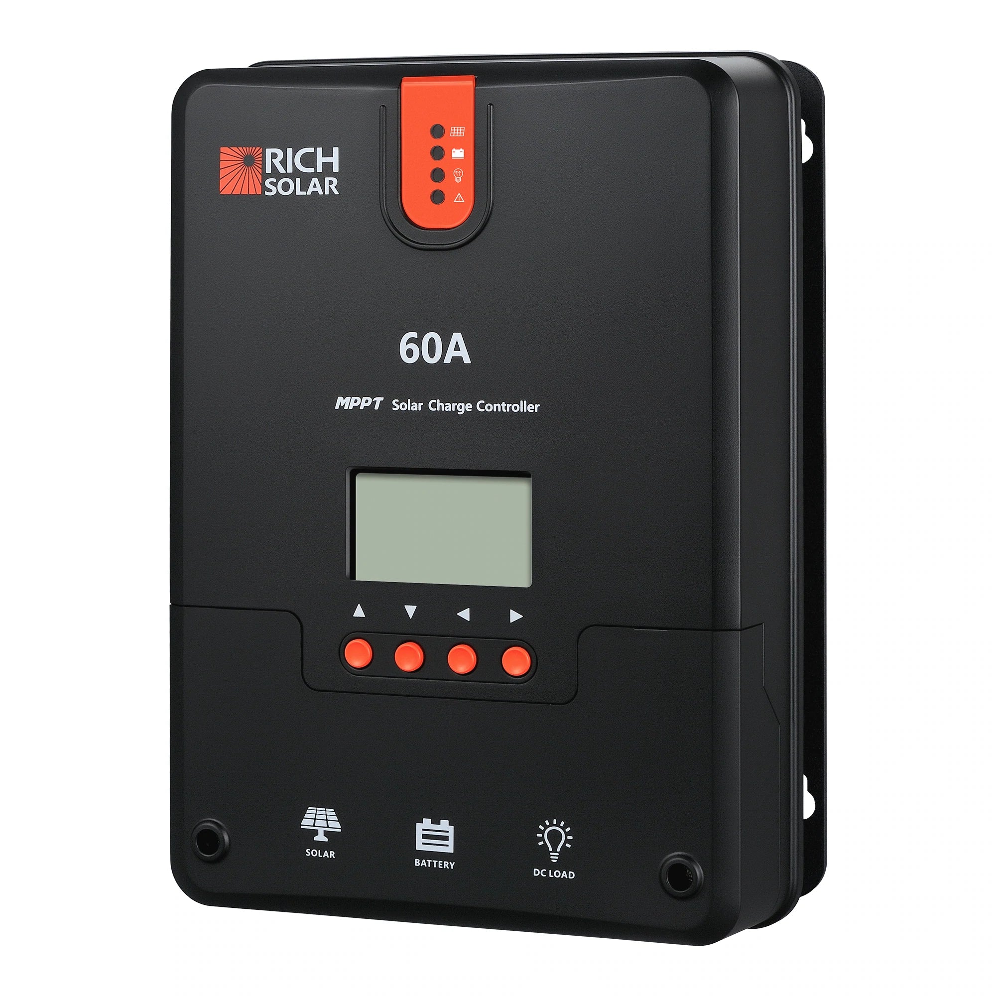 Rich Solar 60 Amp MPPT Solar Charge Controller - High Efficiency Solar Panel Regulator for RV, Boat, Off-Grid & Home Power Systems