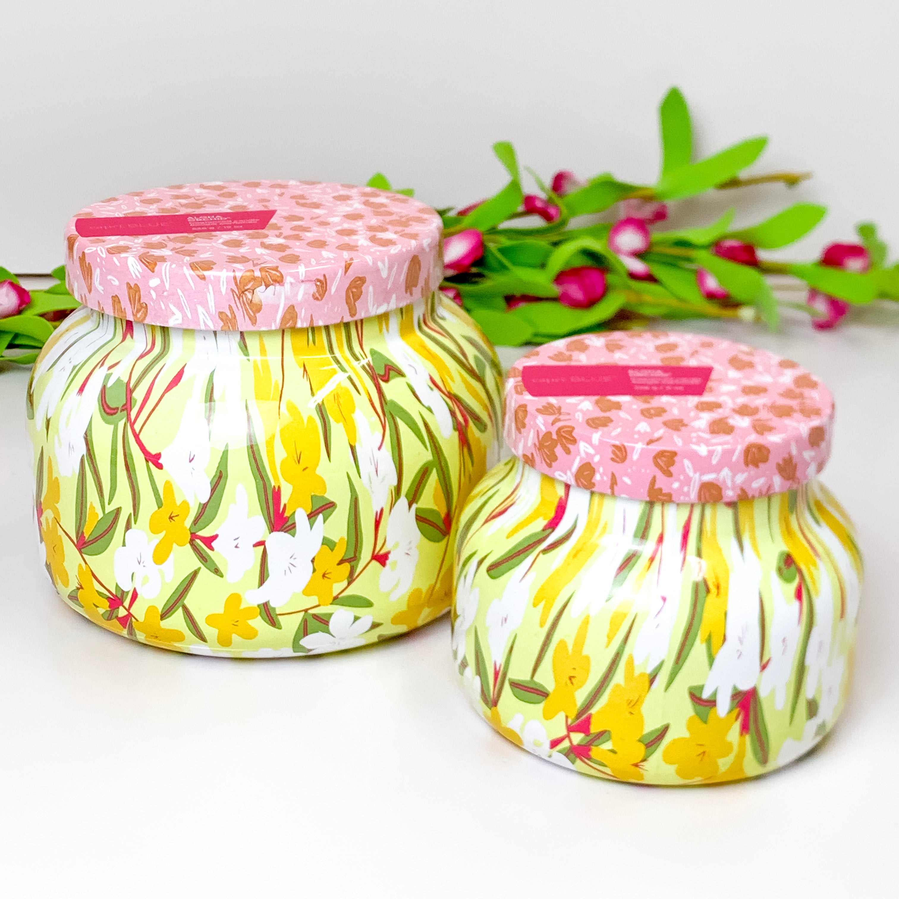 Capri Blue 19 oz Jar Candle in Pattern Play - Aloha Orchid Scented Candle for Home Decor, Aromatherapy, Relaxation & Gift Giving