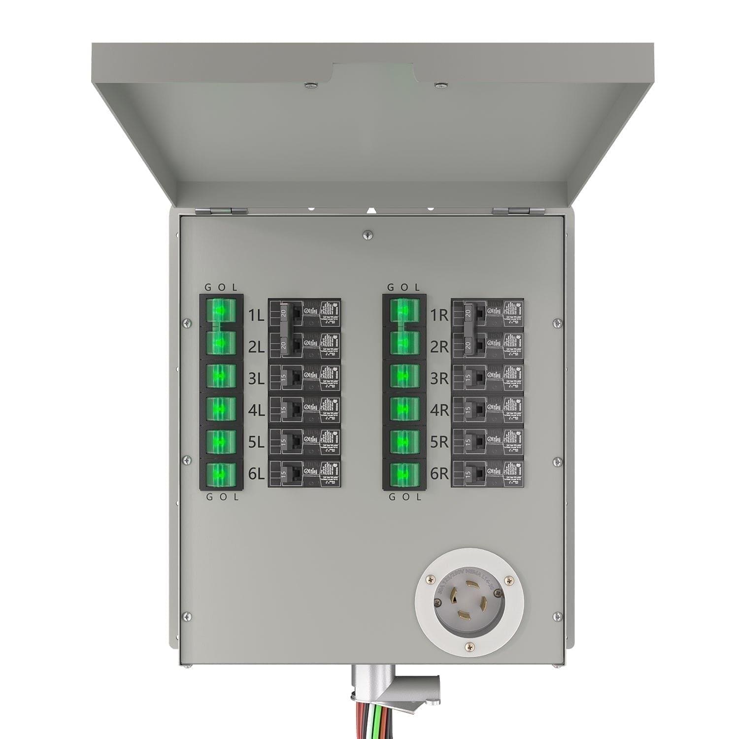 Refurbished Nature's Generator 12 Circuit 120/240V 30A Non-Automatic Power Transfer Switch - Backup Power Solution for Home & RV Emergency Use