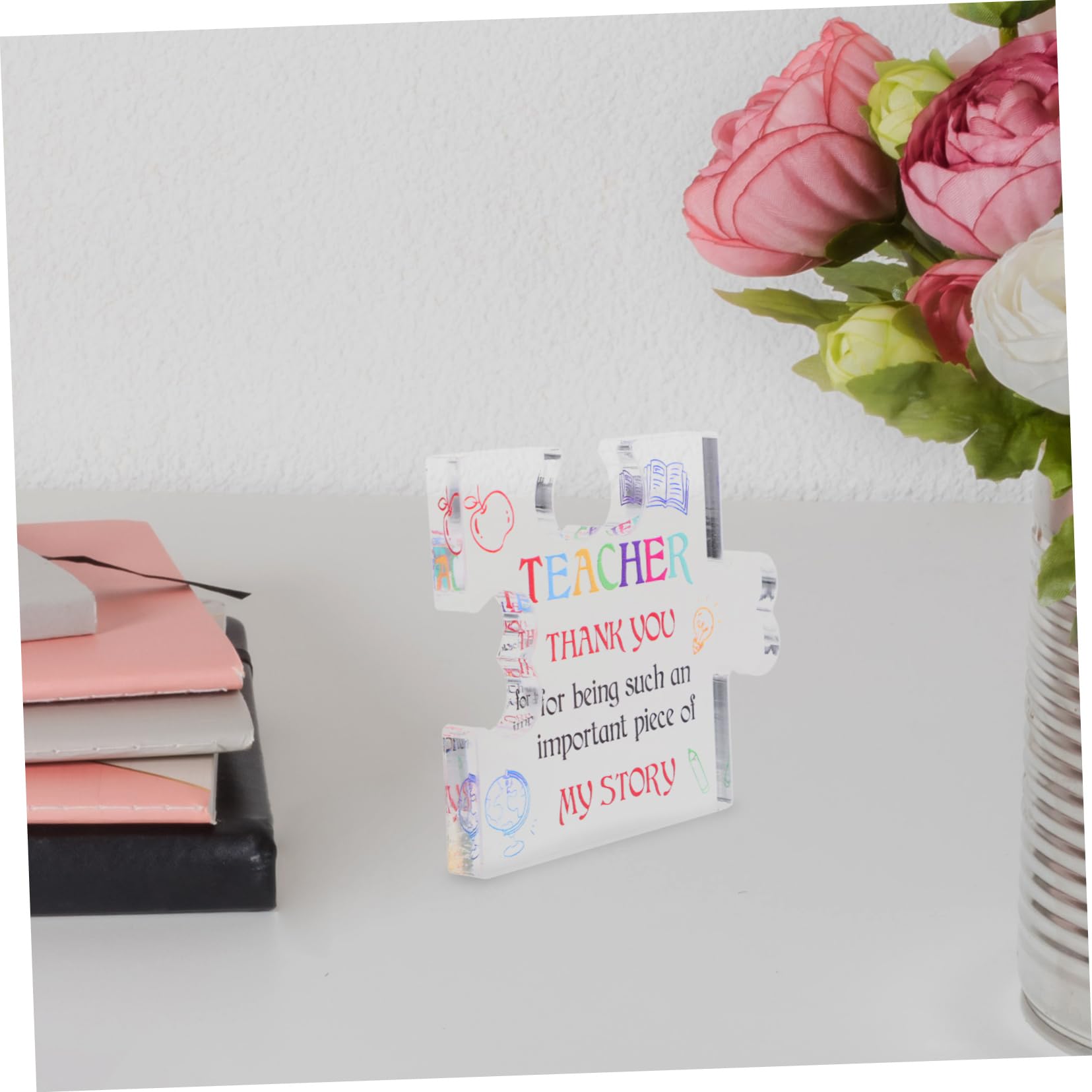 COHEALI Thank You Desk Sign - Elegant Acrylic Office Decor for Teachers, Coworkers & Appreciation Gifts - Perfect for Classrooms, Workstations & Home Offices