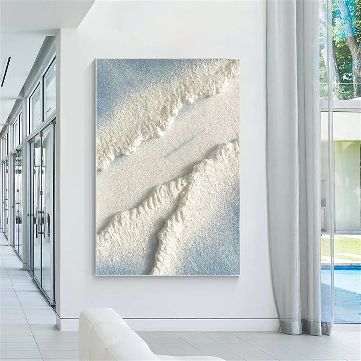 Ocean And Sky Painting #OS 190 - Handmade Canvas Wall Art for Home & Office Decor - Perfect for Living Room, Bedroom or Gift