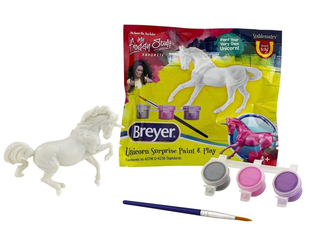 Breyer Unicorn Surprise Paint & Play Blind Bag Toy - DIY Unicorn Painting Kit for Kids - Perfect for Birthday Gifts & Creative Playtime Fun