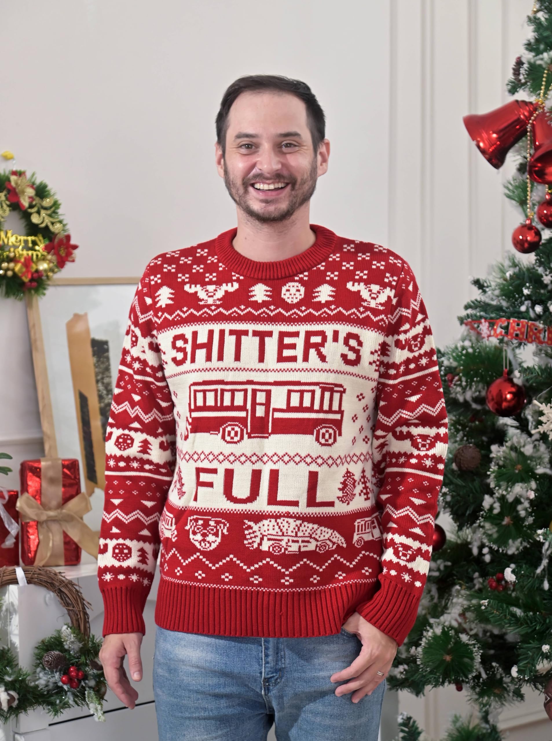 Todd Red Ugly Christmas Sweater - Funny Holiday Vacation Themed Pullover for Men & Women | Perfect for Christmas Parties, Gifts & Festive Outfits