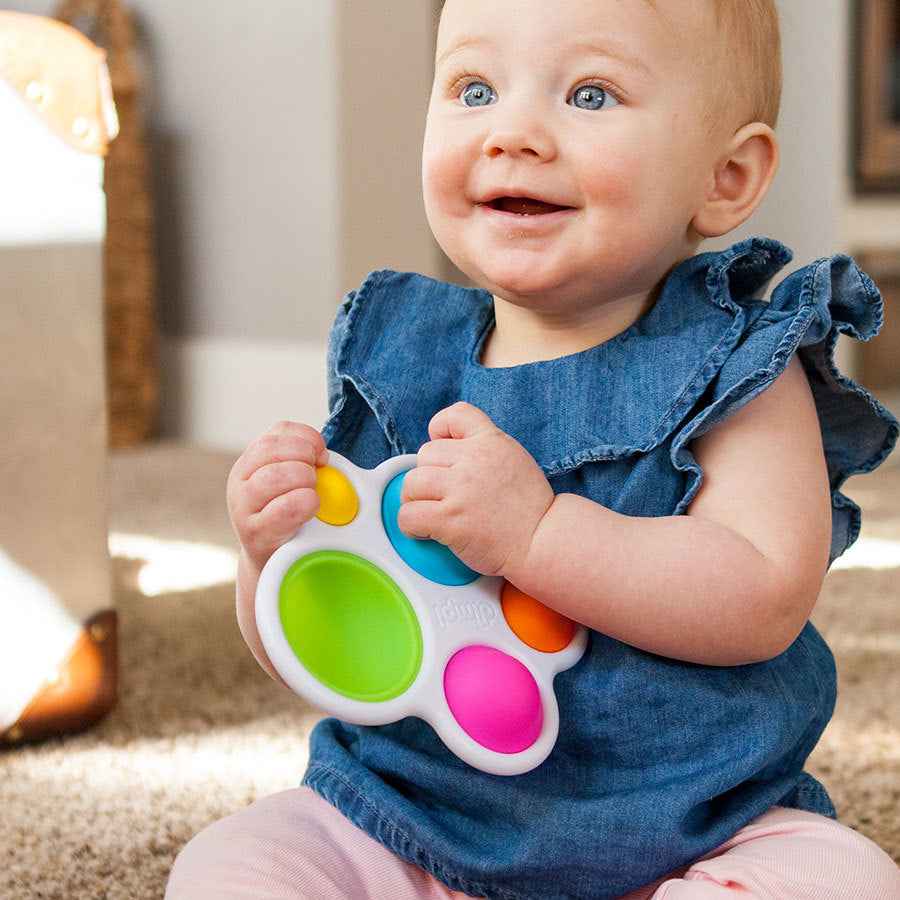 Dimpl Baby Sensory Toy - BPA-Free Silicone Pop Fidget Toy for Kids & Toddlers - Stress Relief & Fine Motor Skills Development - Perfect for Travel, Home & Classroom Use