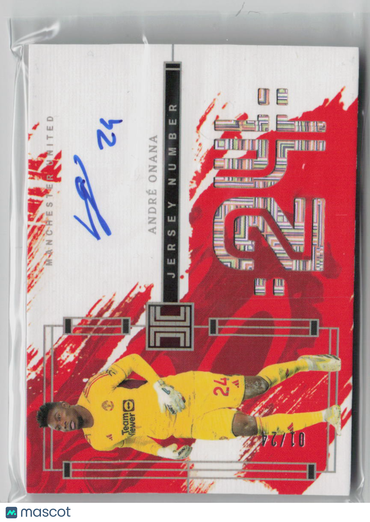 2023 Panini Impeccable André Onana Jersey Number Autograph Card #JN AO - Rare Soccer Memorabilia for Collectors & Fans, Perfect for Display or Investment