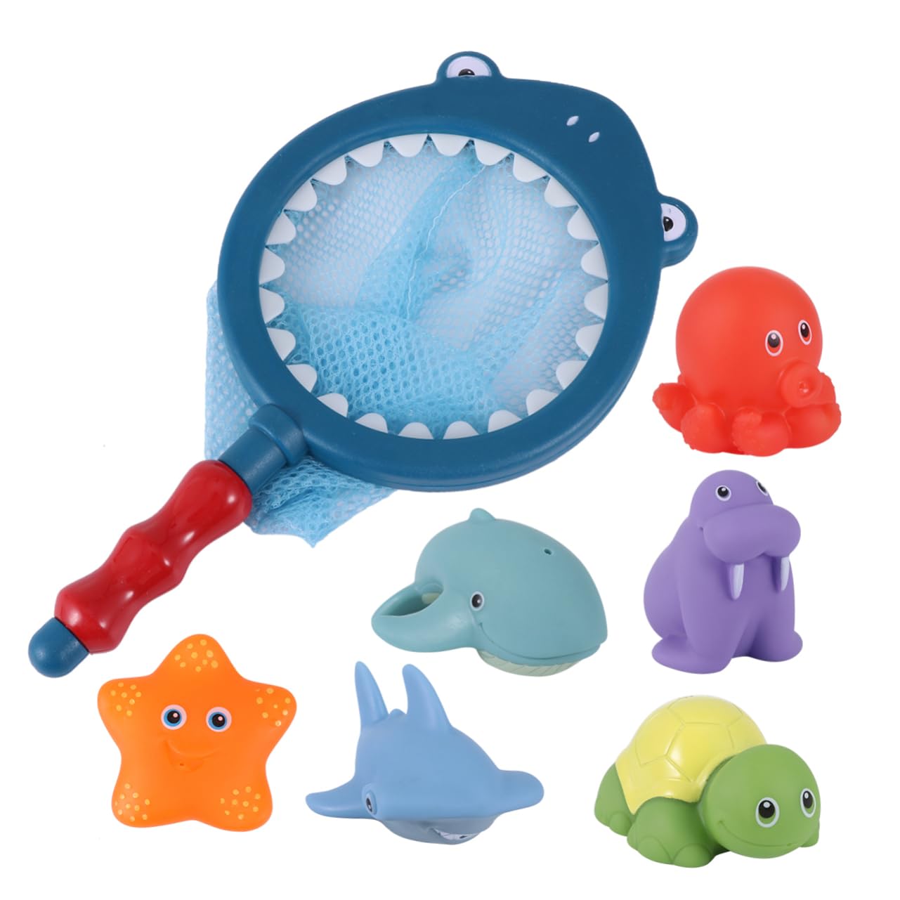 ORFOFE 6-Piece Water Play Toy Set - Fun Fountain Bath Toys for Kids (Blue) - Perfect for Pool, Beach & Bathtime Water Games